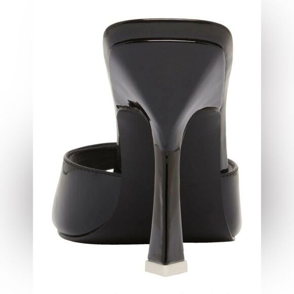 NEW Nine West Womens Aurea 3 Black Slip On Open Toe Heels size 7 - Picture 4 of 8